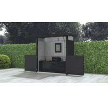 Grillpavillon mit Grill, Spüle und Arbeitsfläche im Garten