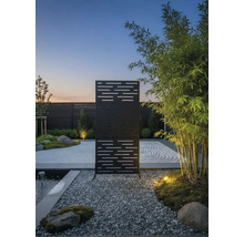 Zen Garten mit Sichtschutzwand, Kies und Bambus