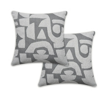 Zwei dekorative Kissen mit abstraktem Muster