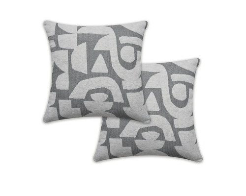 Zwei dekorative Kissen mit abstraktem Muster