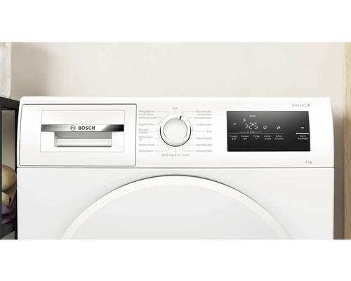 Bosch Trockner der Serie 4 mit Drehknopf zur Programmauswahl