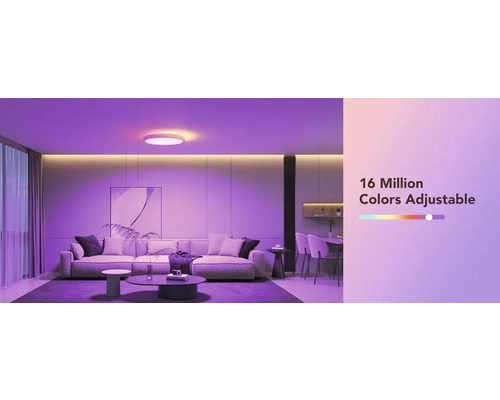 Modernes Wohnzimmer mit verstellbarer Deckenleuchte