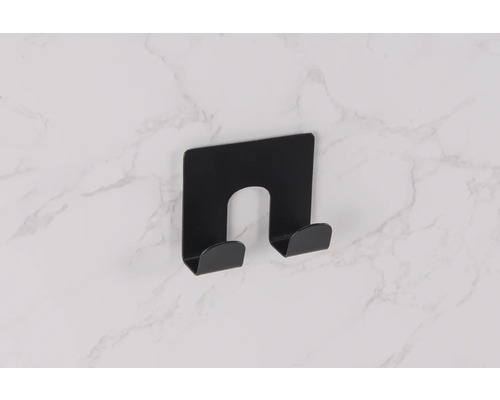 Schwarzer Handtuchhalter für die Wandmontage