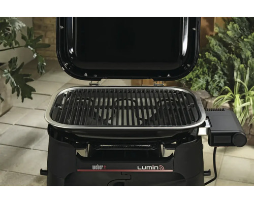 Weber Lumin Elektrogrill mit geöffnetem Deckel