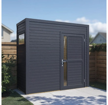 Holzgartenhaus mit Fenster und Tür