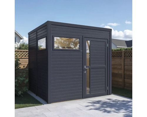 Modernes Gartenhaus mit Fenster und Tür