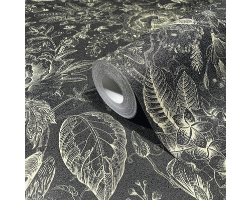 Tapetenrolle mit Blumenmuster