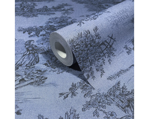 Tapetenrolle mit Toile-de-Jouy-Muster