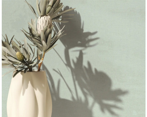 Dekorative Protea-Blume in einer weißen Vase