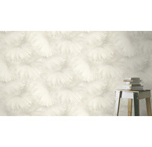 Tapete mit Federdesign an einer Wand