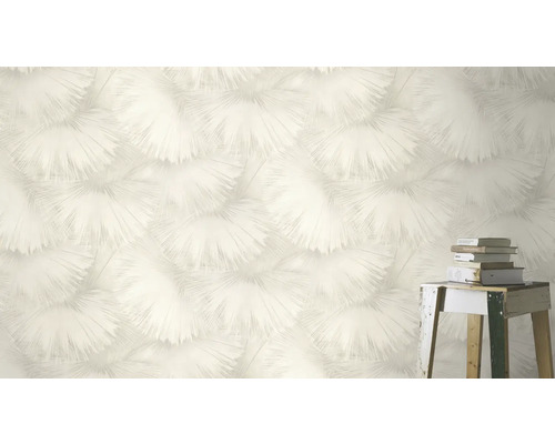 Tapete mit Federdesign an einer Wand
