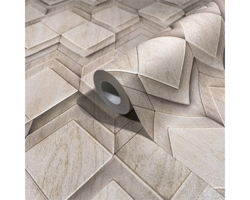 Rolle dreidimensionale Tapete mit geometrischem Muster