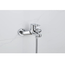 Wandarmatur mit Brauseschlauch für Badewannen