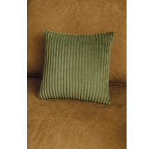 Quadratisches Kissen aus geripptem Stoff
