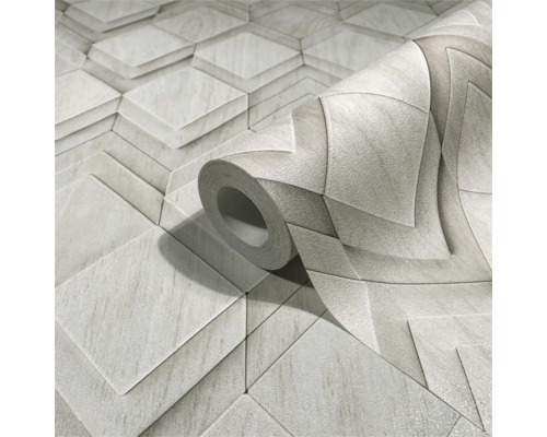 Tapete mit geometrischem 3D Muster