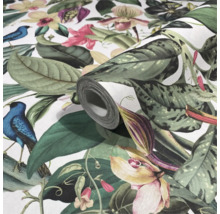 Tapetenrolle mit Blumen und Vogelmuster