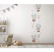 Kinderzimmer mit Wandtattoo Wachstumsmesser mit Heißluftballonmotiv
