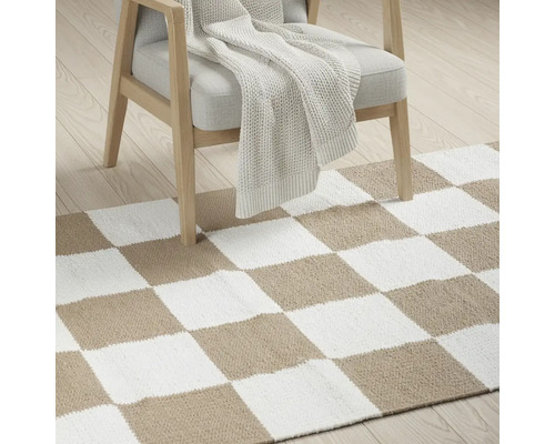 Teppichläufer Cascade Quadrat beige 60x180 cm