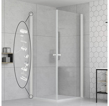 Eckdusche mit Montageanleitung im Badezimmer