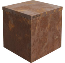 Geiger Logo auf einem Rost-Kubus