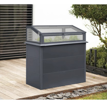 Hochbeet aus Metall mit transparenter Abdeckung für den Garten