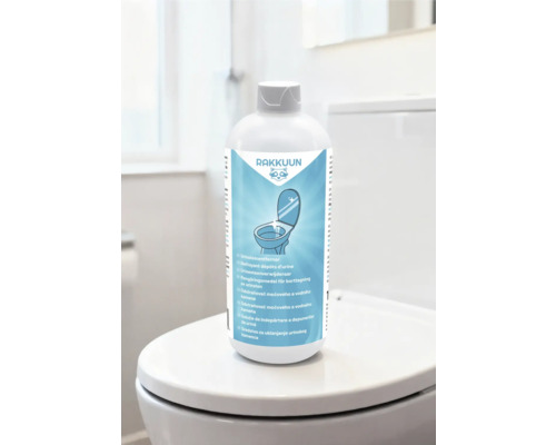 Flasche Urinsteinentferner im Badezimmer