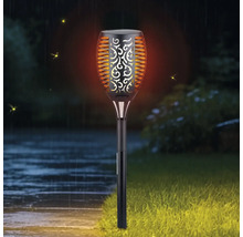 Dekorative Gartenfackel mit Flammeneffekt für den Außenbereich.
