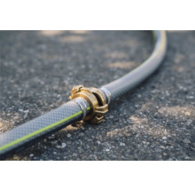 Gartenschlauch mit Messing Schnellkupplung und Schlauchschelle