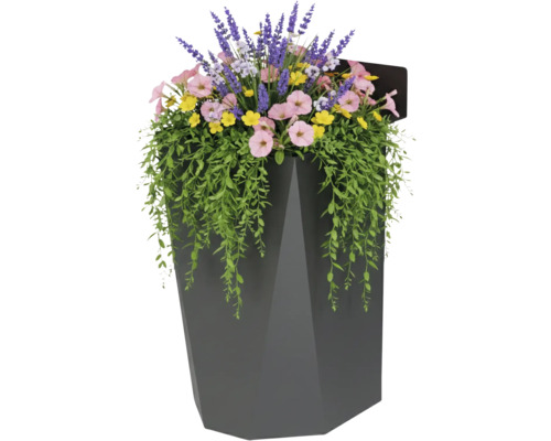 Balkonkasten mit künstlichen Sommerblumen