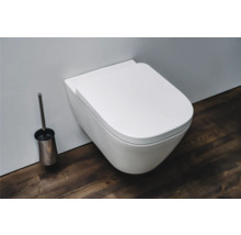 Wandhängendes WC mit Toilettenbürste