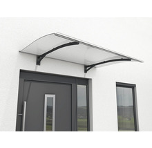 Türvordach mit transparentem Dach und Metallrahmen