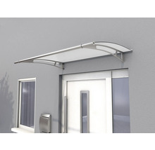 Türvordach aus Metall und Kunststoff über einer Haustür