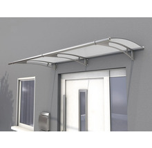 Türvordach mit transparentem Dach und Metallrahmen