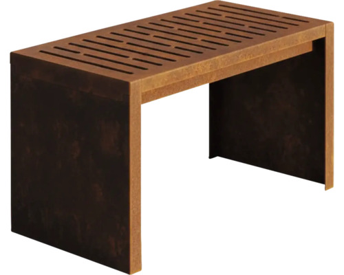 Gartenbank aus Metall mit Schlitzen