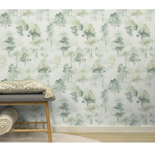 Tapete mit Baumdesign an einer Wand