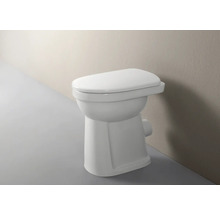 Stand-WC aus Sanitärkeramik mit geschlossenem WC-Sitz