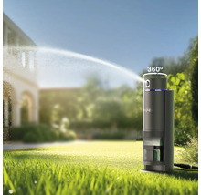 Aiper Rasensprenger mit 360 Grad Bewässerung auf Rasen