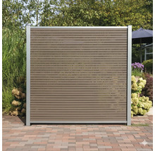 Sichtschutzelement mit horizontalen Lamellen für den Garten