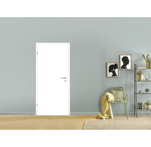 Weißes Innentürblatt mit Drückergarnitur in einem hellen Raum