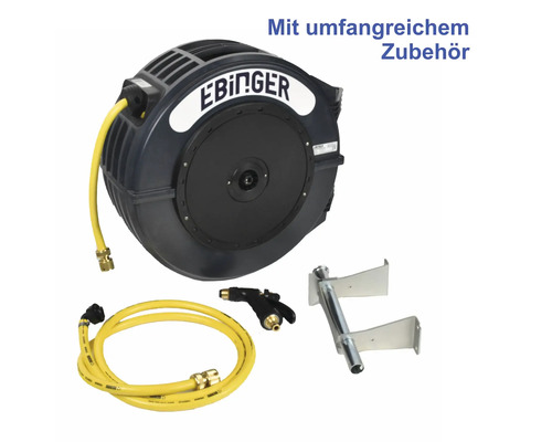 Ebinger Druckluft-Schlauchaufroller mit Zubehör