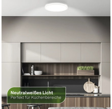 Deckenleuchte in einer modernen Küche mit neutralweißem Licht