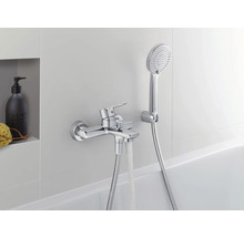 Aufputz-Wannenarmatur mit Handbrause und Wasserauslauf