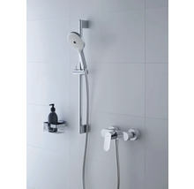 Duschgarnitur mit Handbrause, Brausestange und Ablage