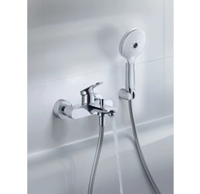 Aufputz-Badewannenarmatur mit Handbrause und Wasserauslauf
