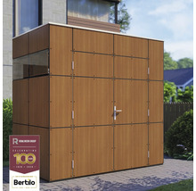 Gartenschrank aus Holz mit Tür und Fenster