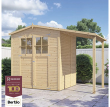 Holzgartenhaus mit Anbau und Doppeltür