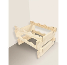 Weinregal aus Holz für sechs Flaschen