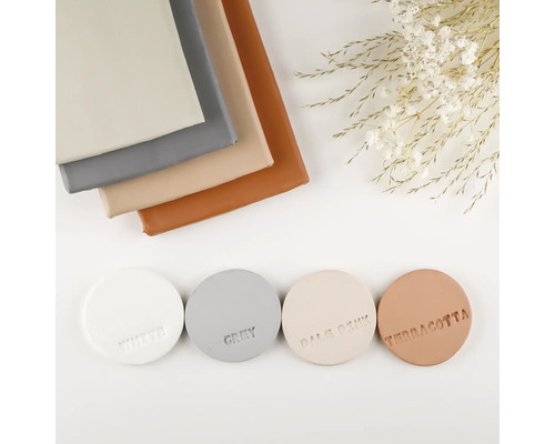 Farbmuster mit quadratischen und runden Formen