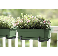 Blumenkasten mit Halterung und Bepflanzung