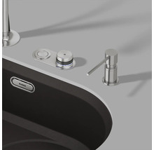 Spülbecken mit Spülmittelspender und Steuerungselementen